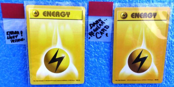100-102 Energy (Bright Yellow Error! & Dark Yellow Regular Card) (2)