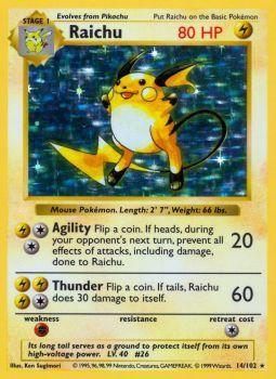 14-102 Raichu Shadowless 1999