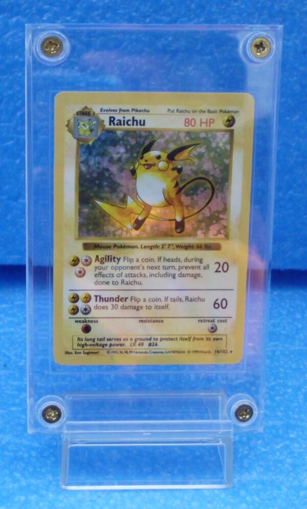 14-102 Raichu (Shadowless Holo Foil Unlimited Base Set Edition)1999 (1)