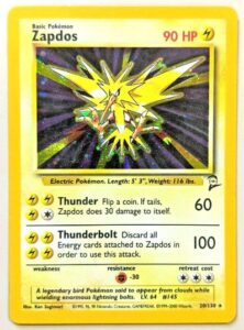 20-130 Zapdos (Pokemon Unlimited Edition Holo Foil Base Set 2)-aa