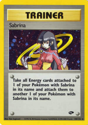 20-132 Sabrina (Gym Challenge Unlimited Edition Holo Foil) Base Set (1999-2000)