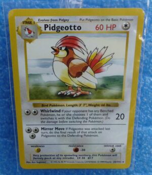 22-102 Pidgeotto (Shadowless Borderl Unlimited Base Set Edition)1999 (1)