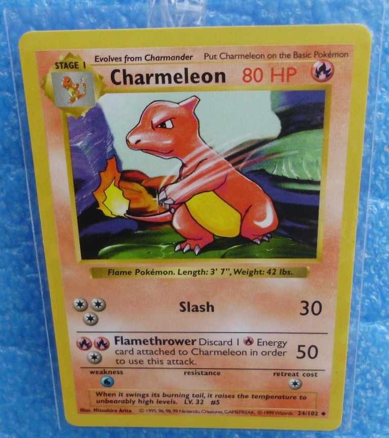 WOTC Charmeleon Rare Base Set Pokemon Card 1999 24/102