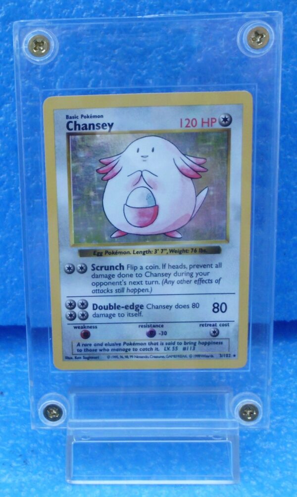 3-102 Chansey (Shadowless Holo Foil Unlimited Base Set Edition)1999 (1)