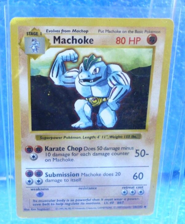 34-102 Machoke (Shadowless Unlimited Base Set Edition)1999 (2)
