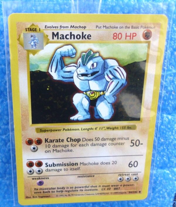 34-102 Machoke (Shadowless Unlimited Base Set Edition)1999 (8)