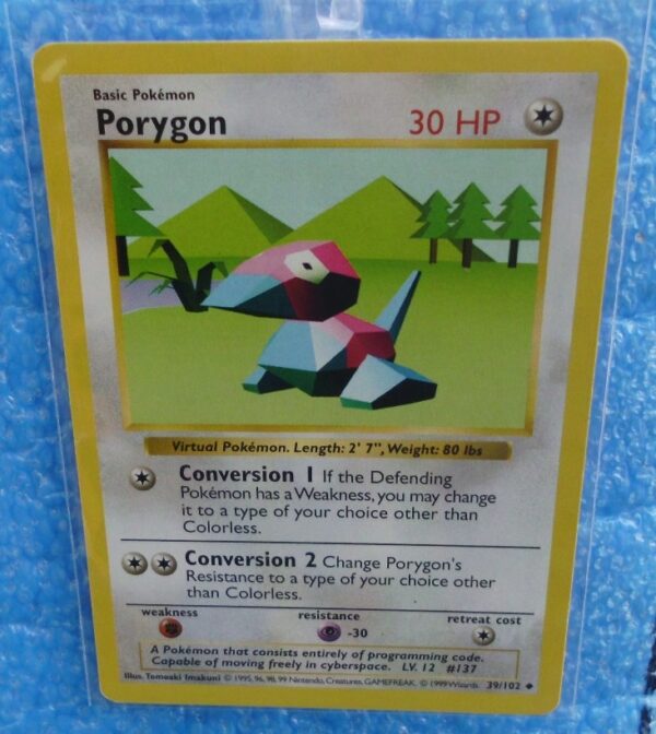 39-102 Porygon (Shadowless Unlimited Base Set Edition)1999 (1) 39-102 Porygon (Shadowless Unlimited Base Set Edition)1999 (1)