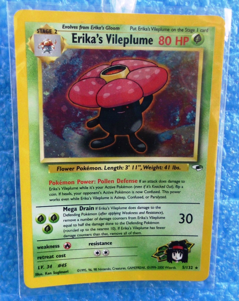 Pokemon Erika Theme Deck Wizards of The Coast 2000 Gym Heroes for sale online 