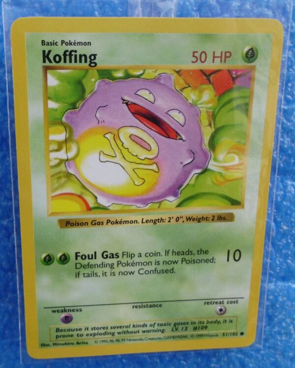 51-102 Koffing (Shadowless Unlimited Base Set Edition)1999 (2)