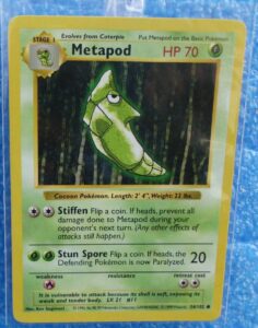 54-102 Metapod (Shadowless Unlimited Base Set Edition)1999 (1)