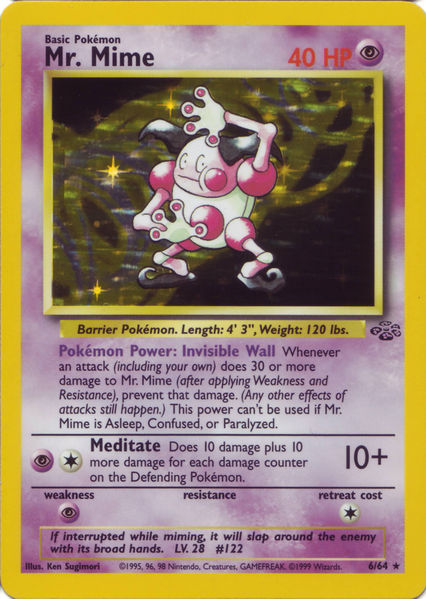 6-64 Mr Mime (Jungle Unlimited Holo Foil Base 1999)