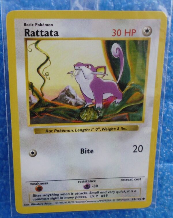 61-102 Rattata (Shadowless Unlimited Base Set Edition)1999 (2) 61-102 Rattata (Shadowless Unlimited Base Set Edition)1999 (2)