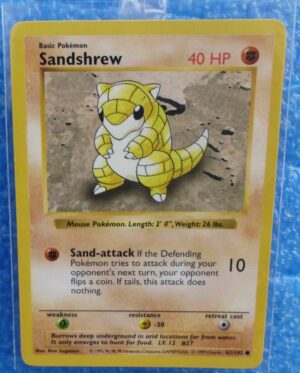 62-102 Sandshrew (Shadowless Unlimited Base Set Edition)1999 (1) 62-102 Sandshrew (Shadowless Unlimited Base Set Edition)1999 (1)