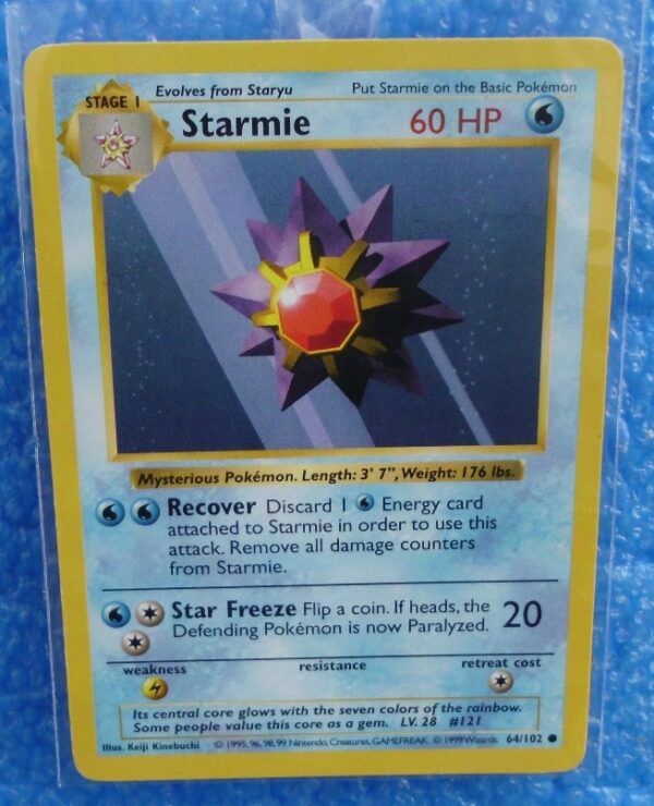 64-102 Starmie (Shadowless Unlimited Base Set Edition)1999 (1)