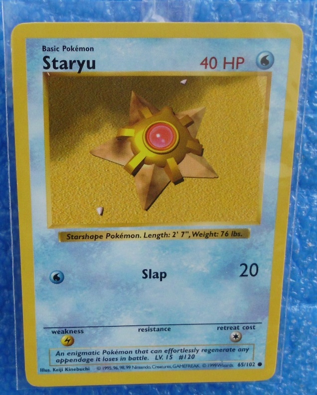 65-102 Staryu (Shadowless Unlimited Base Set Edition)1999 (1)