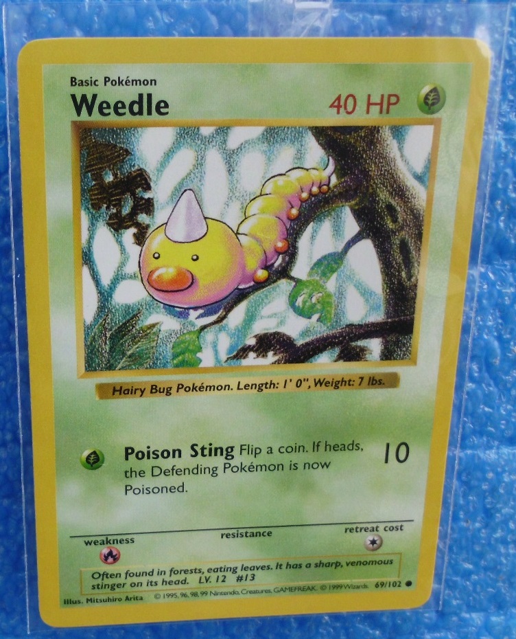 69-102 Weedle (Shadowless Unlimited Base Set Edition)1999 (1)