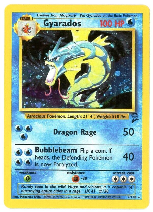 7-130 Gyarados (Unlimited Base 2 Holo-foil 1999-2000)-0 7-130 Gyarados (Unlimited Base 2 Holo-foil 1999-2000)-0
