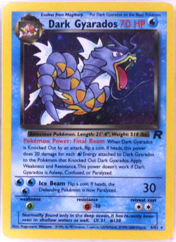8-82 Dark Gyarados (Pokemon (THIS IS NOT A PROMO RELEASE) Team Rocket Unlimited Holo-Foil Base) (19)