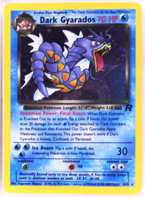 8-82 Dark Gyarados (Pokemon (THIS IS NOT A PROMO RELEASE) Team Rocket Unlimited Holo-Foil Base) (20)
