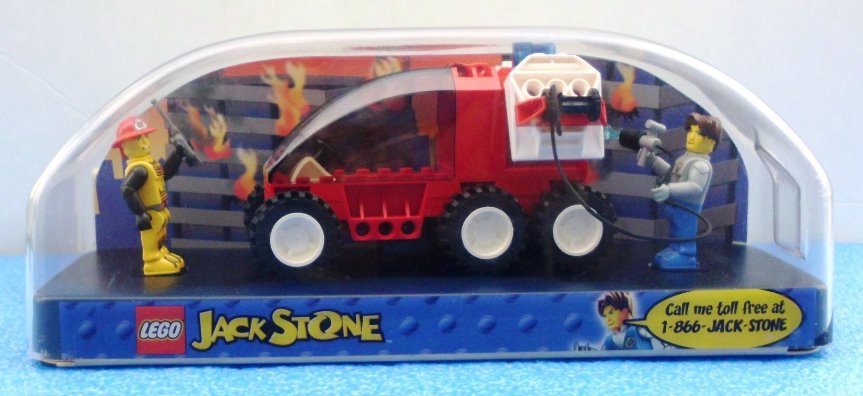 Lego #4605 ("Jack Stone Fire SUV-In An Exclusive Factory Molded Transparent Plexiglass Classic Vintage Series") Toys R Us-Lego Collection "Rare-Vintage" (2001) » Now And Then Collectibles