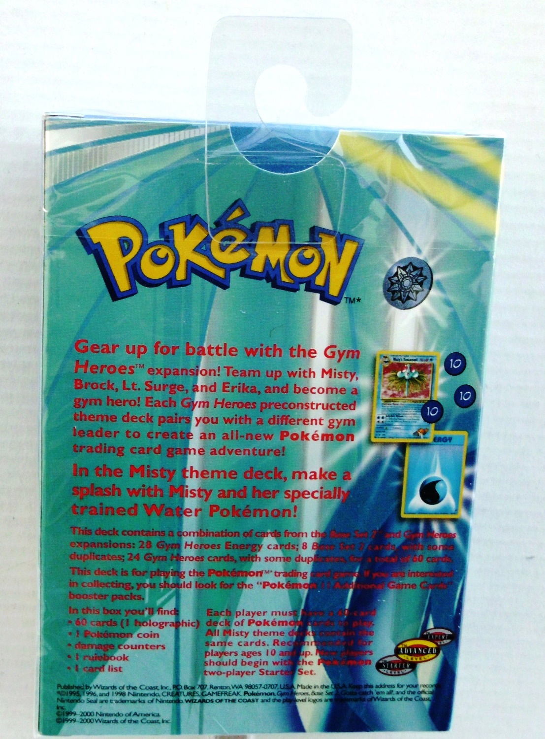 Pokemon (Trading Card Game) Misty-GYM Heroes Advance Theme Deck (Wizards Of The Coast Collection Series) Rare-Vintage (1999-2000) | Now And Then Collectibles Pokemon (Trading Card Game) Misty-GYM Heroes Advance Theme Deck (Wizards Of The Coast Collection Series) Rare-Vintage (1999-2000) | Now And Then Collectibles