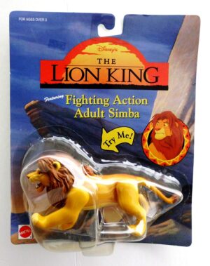 The Lion King 1994 (“Fighting Action Adult Simba”) “Disney's Feature Film Movie Vintage Collectible Figures” (Mattel Collection Series) “Rare-Vintage” (1994)
