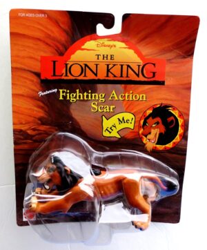 The Lion King 1994 (“Fighting Action Scar”) “Disney's Feature Film Movie Vintage Collectible Figures” (Mattel Collection Series) “Rare-Vintage” (1994)