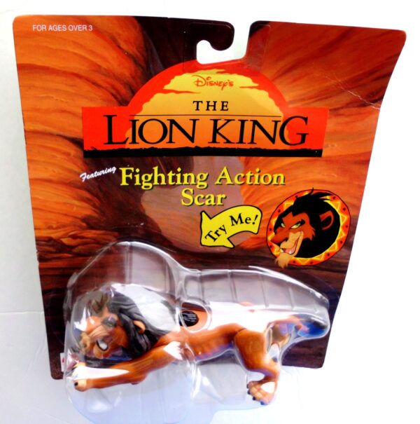 The Lion King (Fighting Action Scar) (Series-1) (2) The Lion King 1994 (“Fighting Action Scar”) “Disney's Feature Film Movie Vintage Collectible Figures” (Mattel Collection Series) “Rare-Vintage” (1994)