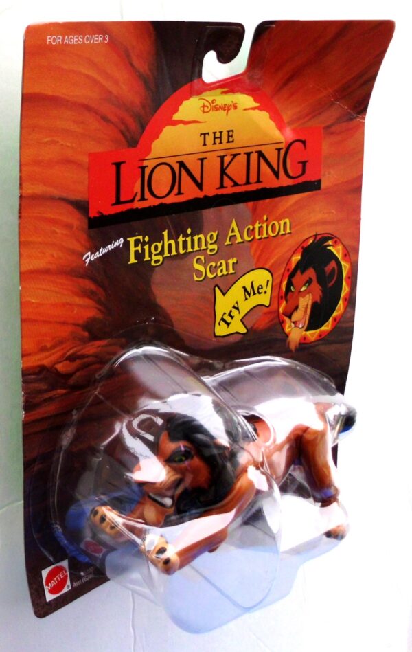 The Lion King (Fighting Action Scar) (Series-1) (4) The Lion King 1994 (“Fighting Action Scar”) “Disney's Feature Film Movie Vintage Collectible Figures” (Mattel Collection Series) “Rare-Vintage” (1994)
