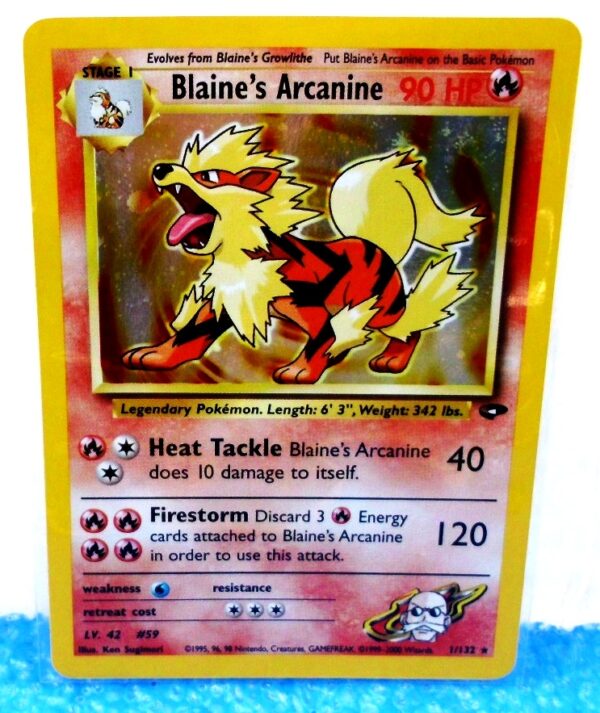 1-132 Blaine's Arcanine (Gym Challenge Unlimited Holo Foil) 1999-2000 (0)