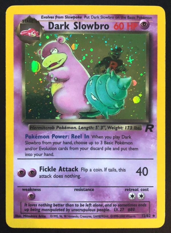 12-82 Dark Slowbro (Pokemon Team Rocket Unlimited Edition Holo-Foil Base)-00