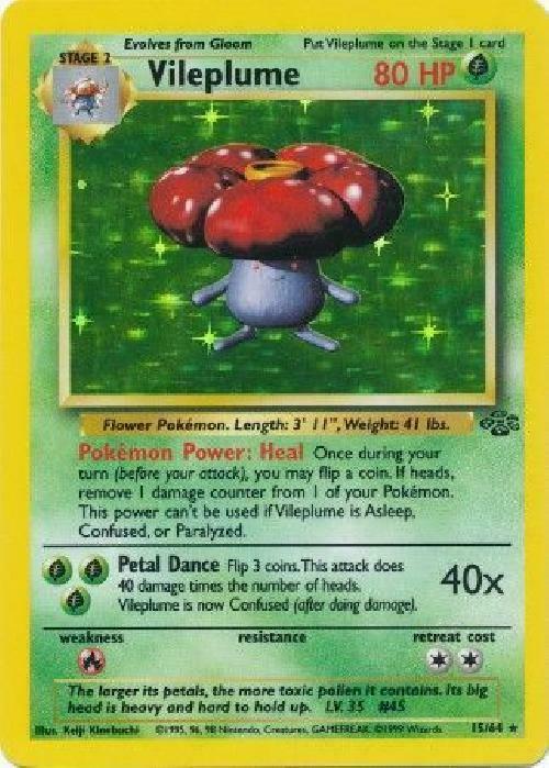 15-64 Vileplume (Pokemon Jungle Unlimited Edition 1999 Holo-Foil Base)