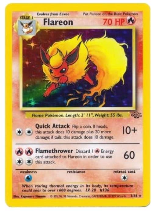 3-64 Flareon (Pokemon Jungle Unlimited Edition Holo-Foil Base)-00