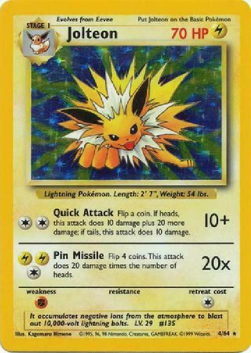 4-64 Jolteon (Pokemon Jungle Unlimited Edition Holo-Foil Base)-01b