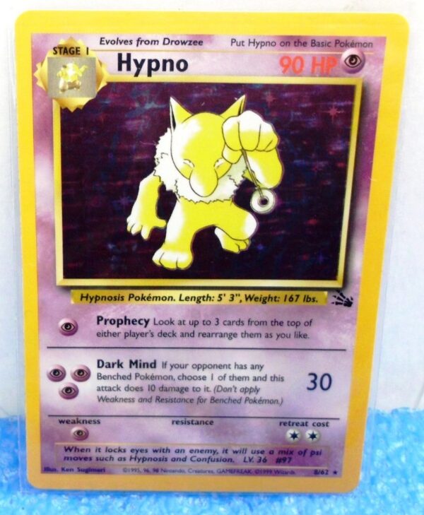 8-62 Hypno (Fossil Unlimited Base Booster Set 1999) (0) 8-62 Hypno (Fossil Unlimited Base Booster Set 1999) (0)