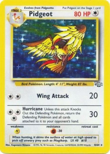 8-64 Pidgeot (Jungle Unlimited Holo-foil 1999)-000