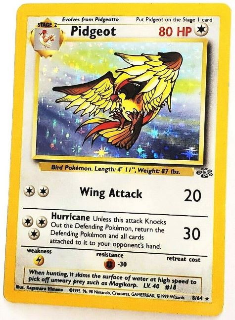 8-64 Pidgeot (Jungle Unlimited Holo-foil 1999)-AAA 8-64 Pidgeot (Jungle Unlimited Holo-foil 1999)-AAA