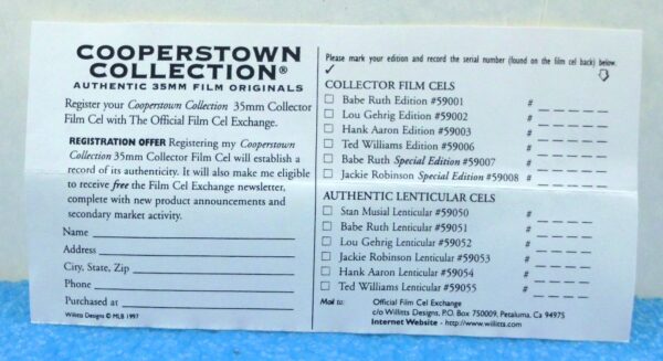 Babe Ruth 35MM (Special Edition Authentic Film Cels Originals) (5)