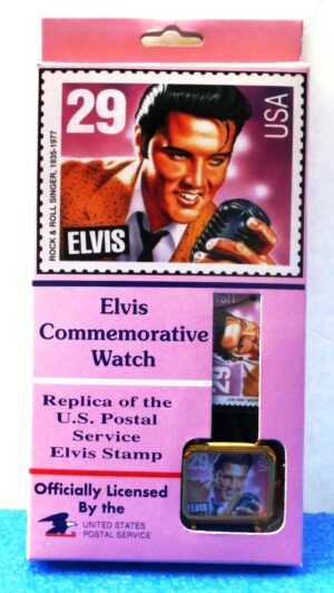 Elvis Commemorative Watch (“U. S. Postal Service Vintage 29 Cents Stamp-Watch”) Limited Edition Effectron Corp. Collection Series “Rare-Vintage” (1992)