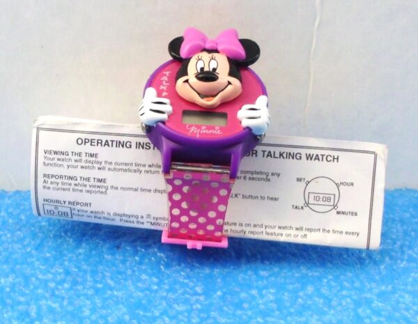 Minnie Mouse Talking Watch 1998-Open (N0-Factory Package) (1)