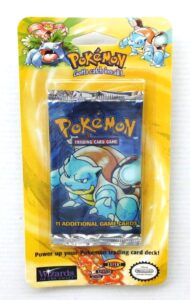 Pokemon (Blastoise Image) Empty-Unlimited Booster Card & Pack 1999 (1)