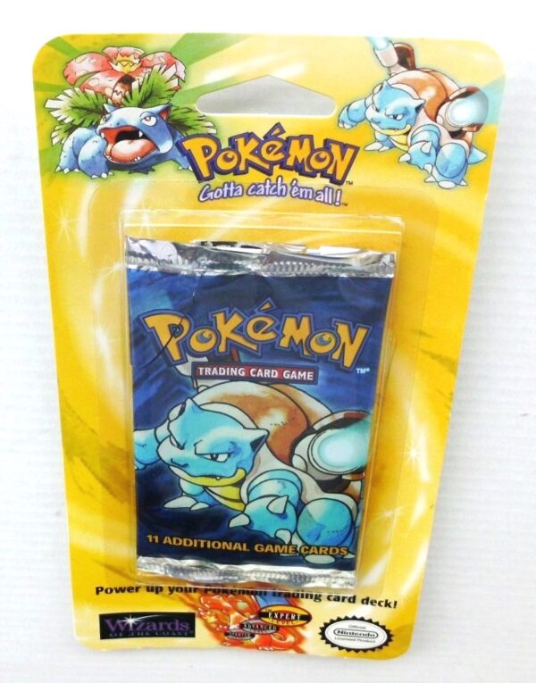 Pokemon (Blastoise Image) Empty-Unlimited Booster Card & Pack 1999 (2a)