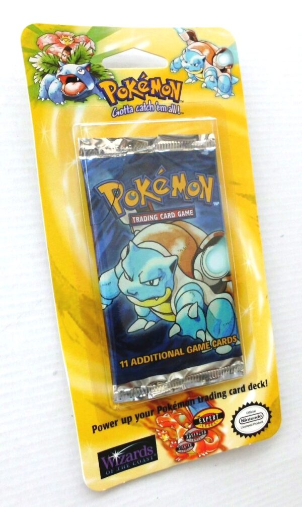 Pokemon (Blastoise Image) Empty-Unlimited Booster Card & Pack 1999 (4) Pokemon (Blastoise Image) Empty-Unlimited Booster Card & Pack 1999 (4)