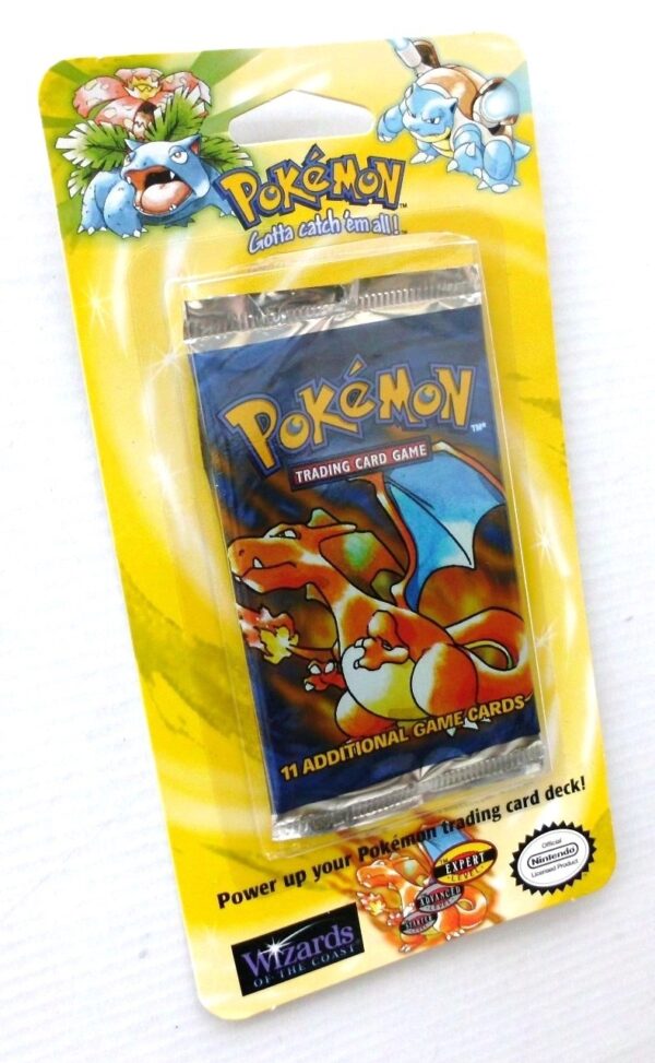 Pokemon (Charizard Image) Empty-Unlimited Booster Card & Pack 1999 (4)