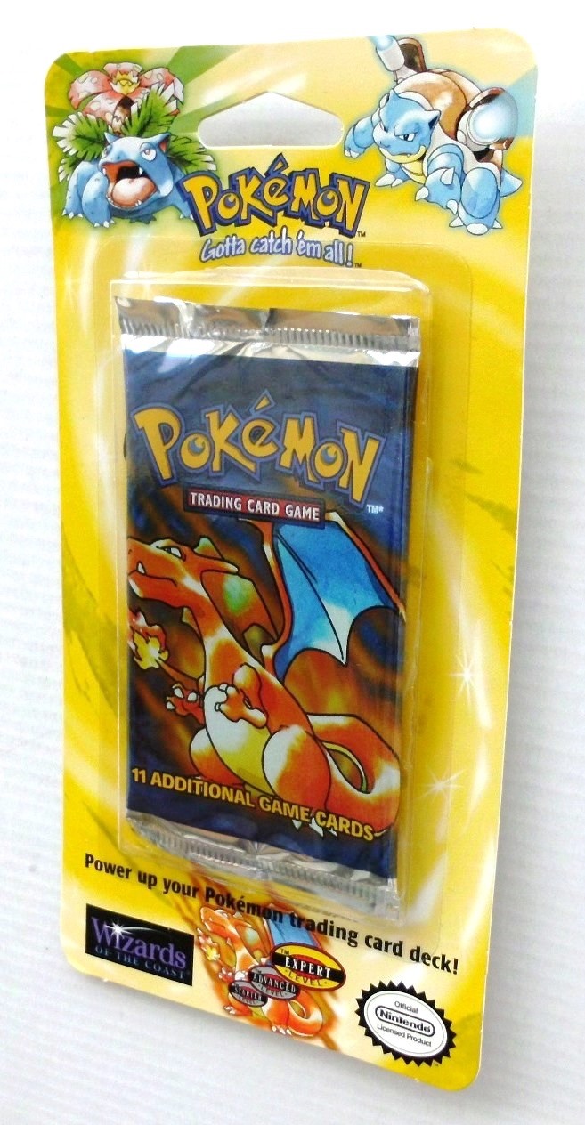 1999 Booster Pack Pokémon Artwork Empty Wrappers Charizard RARE Back Opened 2 Pk 