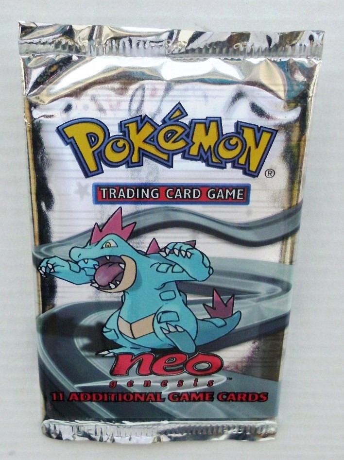 Pokemon (Feraligatr) 2000 Booster Pack Neo Genesis Unlimited Base (2)