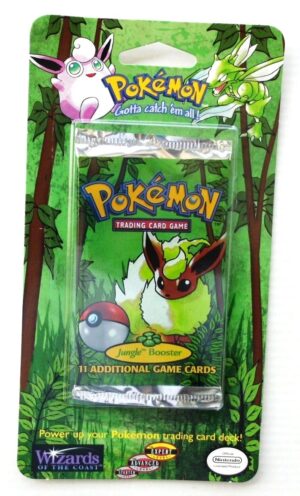 Pokemon (Flareon Image) Empty-Jungle Booster Card & Pack 1999) (1) Pokemon (Flareon Image) Empty-Jungle Booster Card & Pack 1999) (1)