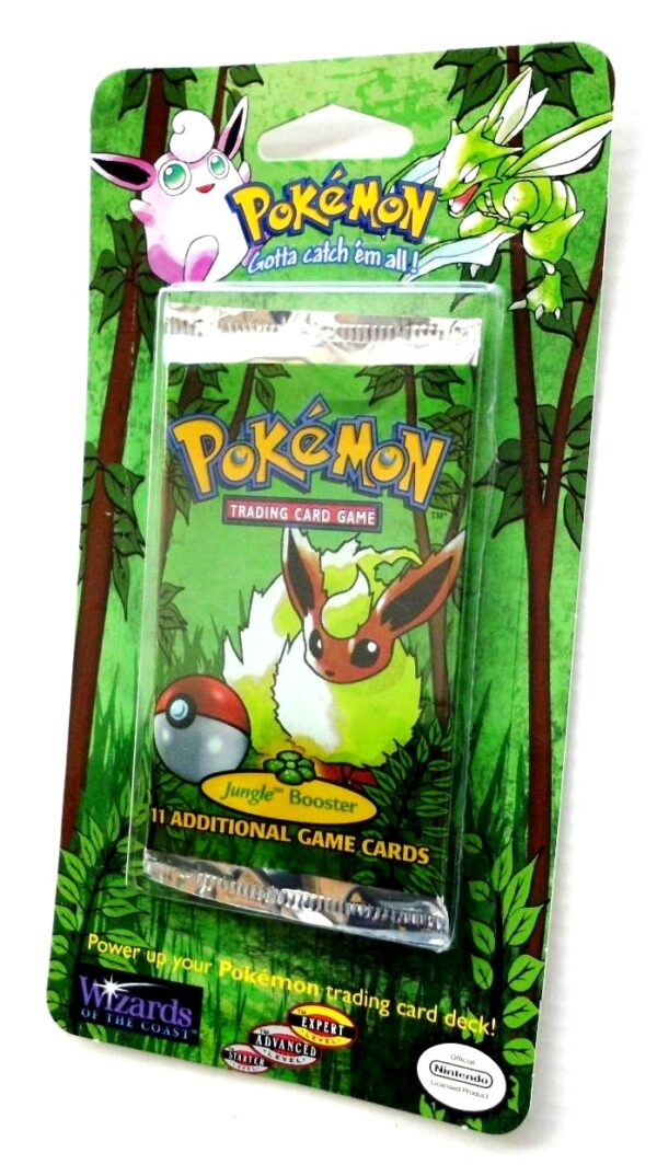 Pokemon (Flareon Image) Empty-Jungle Booster Card & Pack 1999) (5) Pokemon (Flareon Image) Empty-Jungle Booster Card & Pack 1999) (5)
