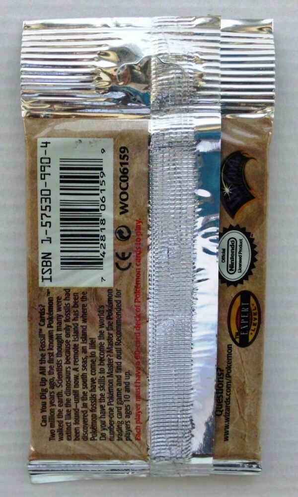 Pokemon (Lapras) 1999 Booster (Peg Long Pack) Fossil Unlimited Base (2) Pokemon (Lapras) 1999 Booster (Peg Long Pack) Fossil Unlimited Base (2)