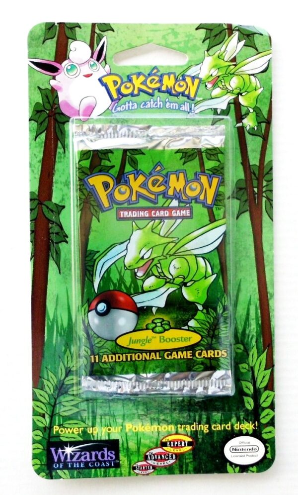 Pokemon (Scyther Image) Empty-Jungle Booster Card & Pack 1999) (1) Pokemon (Scyther Image) Empty-Jungle Booster Card & Pack 1999) (1)